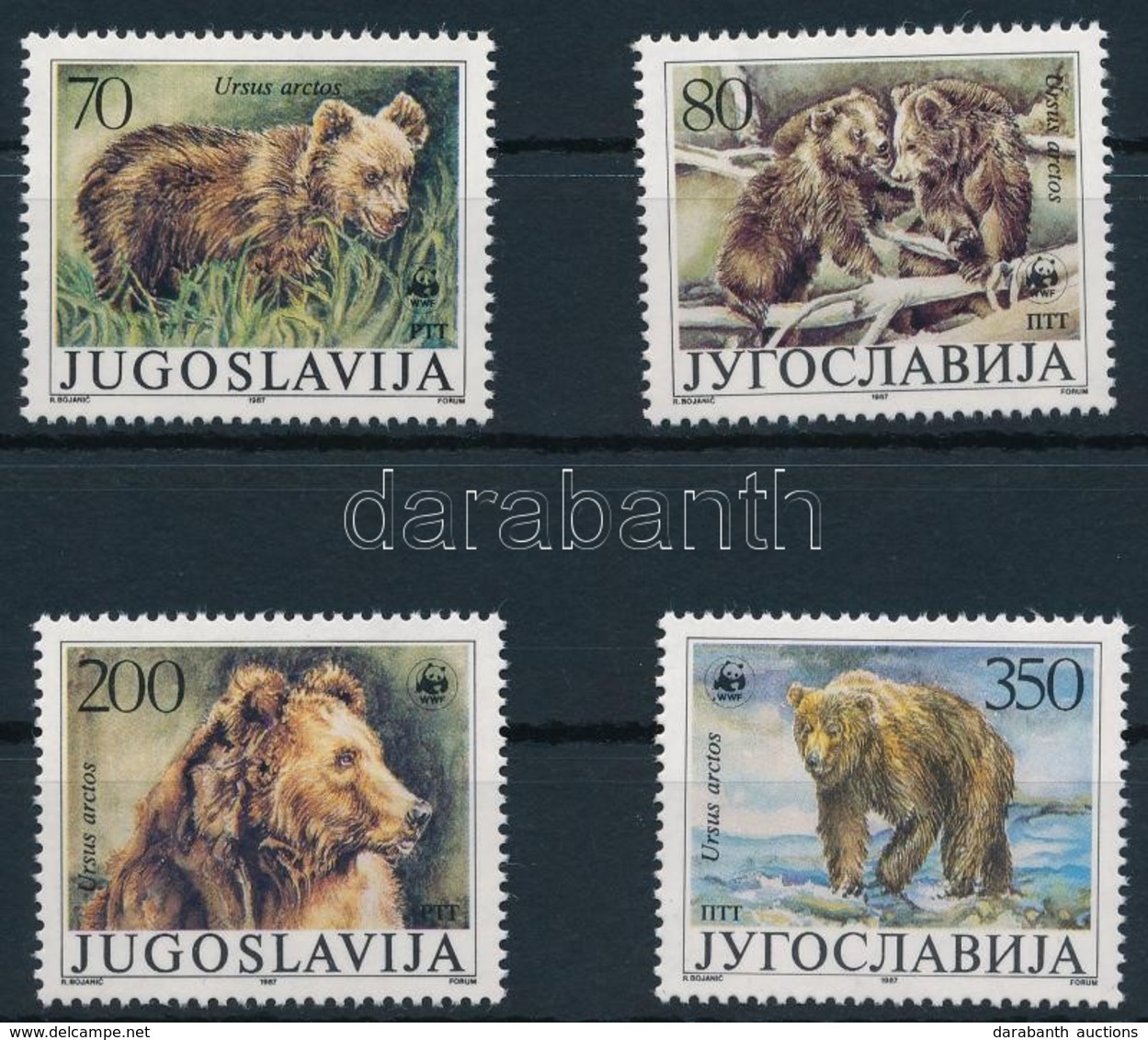 ** 1988 WWF Barna Medve Sor,
WWF Brown Bear Set
Mi 2260-2263 - Sonstige & Ohne Zuordnung