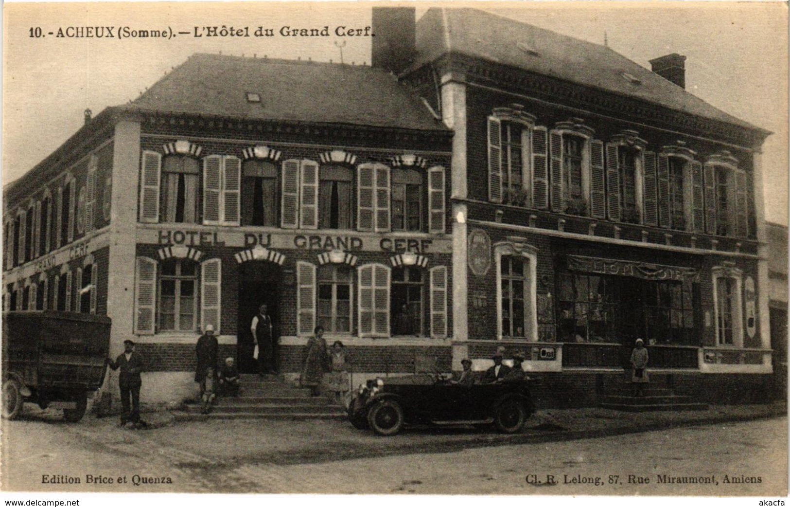 CPA ACHEUX - L'Hotel Du Grand Cerf (295471) - Acheux En Amienois