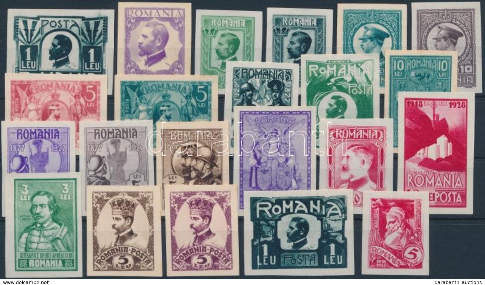 (*) 1923-1930 Kiadatlan Bélyegek Próbanyomatai, 23 Db / 23 Proofs Of Unissued Stamps - Sonstige & Ohne Zuordnung