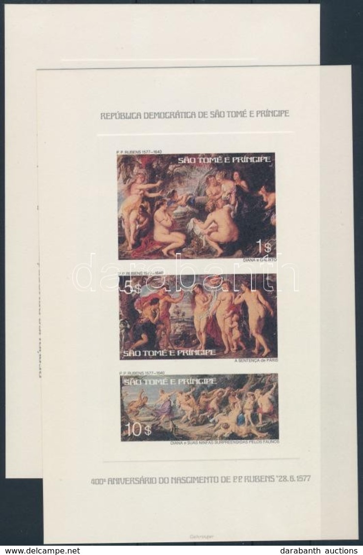 ** 1977 Rubens Festmény Sor De Luxe Blokkokban Mi 452-457 - Sonstige & Ohne Zuordnung