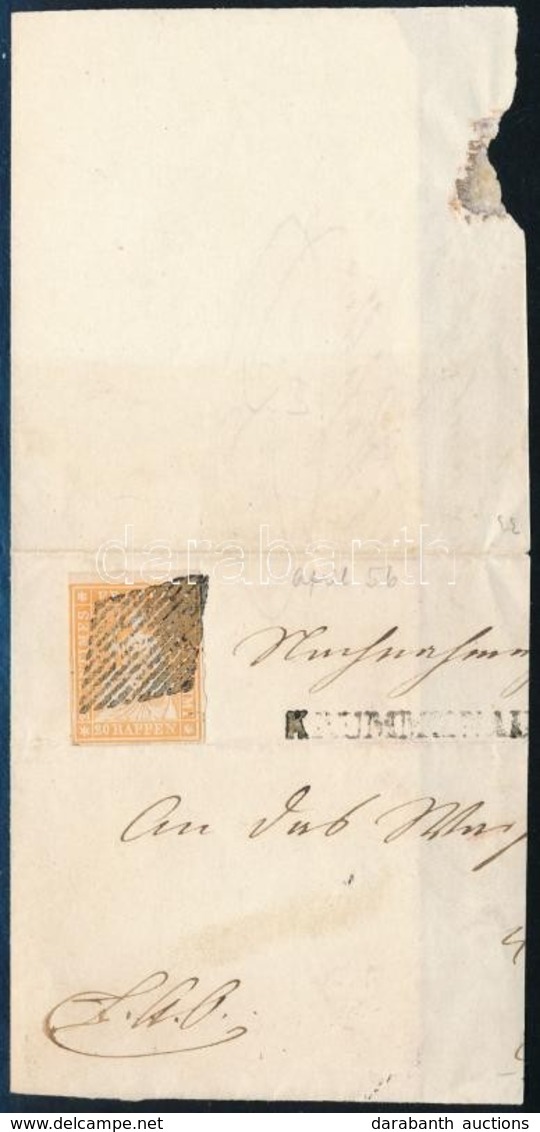 1856 20Rp Levéldarabon 'KRUMMENAU'. Certificate: Marchand - Altri & Non Classificati