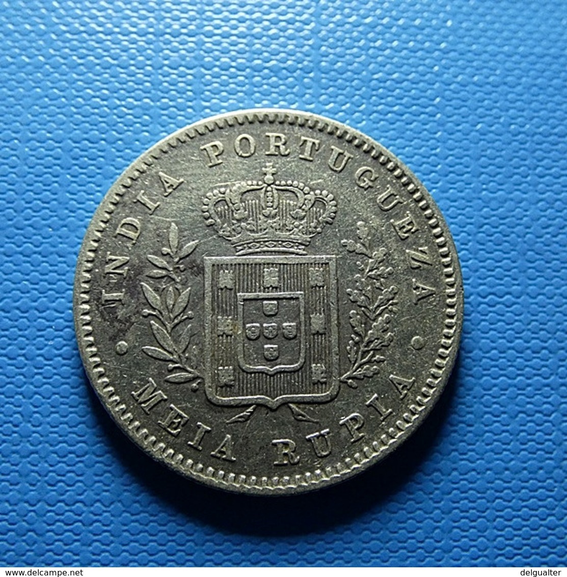 Portuguese India 1/2 Rupia 1881 Silver - Portugal