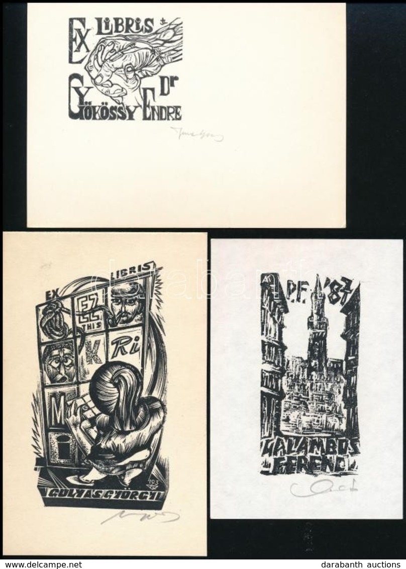 7 Db Különféle Technikájú Jelzett Magyar Ex Libris / 7 Hungarianex Libris Bookplates. Different Technique - Sonstige & Ohne Zuordnung