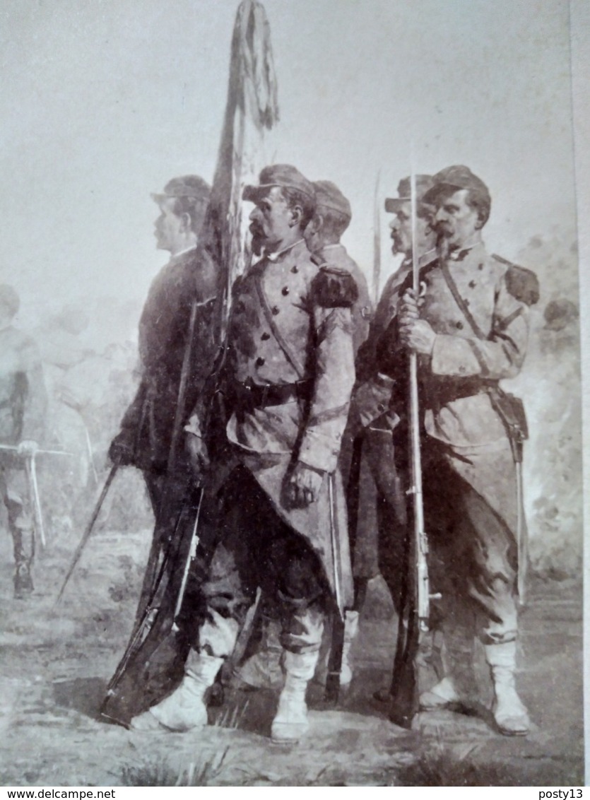 Photographie De Cabinet GOUPIL - Guerre De 1870 - La Garde Du Drapeau - Protais - TBE - Antiche (ante 1900)