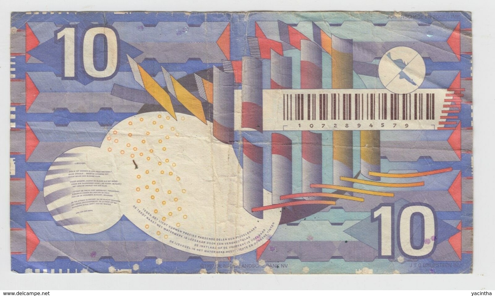@Y@      Nederland  10  Gulden Biljet      Circulatie - [3] Ministerie Van Oorlog Issues