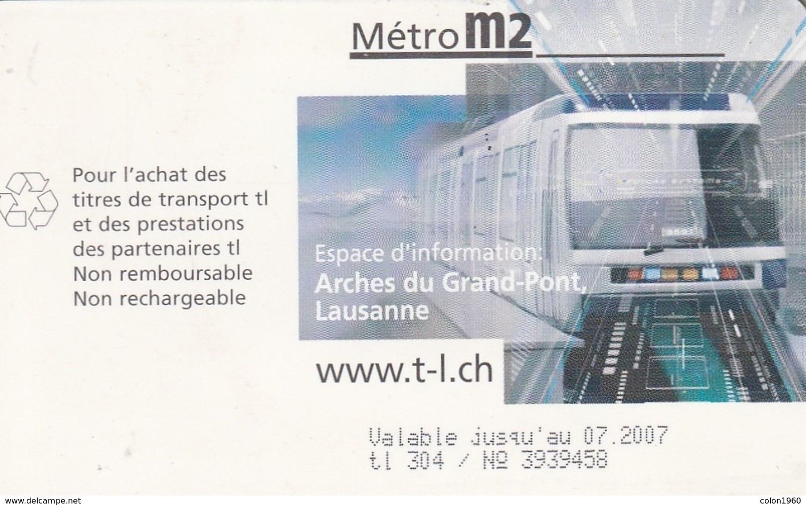 SUIZA. Billete De Transporte › Galaxy Velo. 07.2007. CH-TL-005.01. (086). - Otros & Sin Clasificación