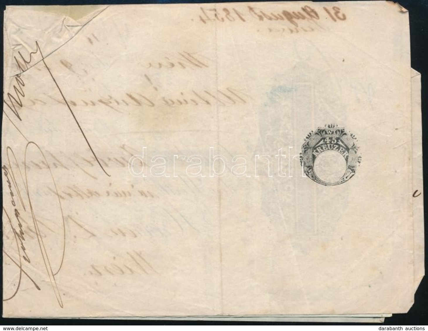 1852, 1854 Váltók 45 Kr Szignettával - Ohne Zuordnung