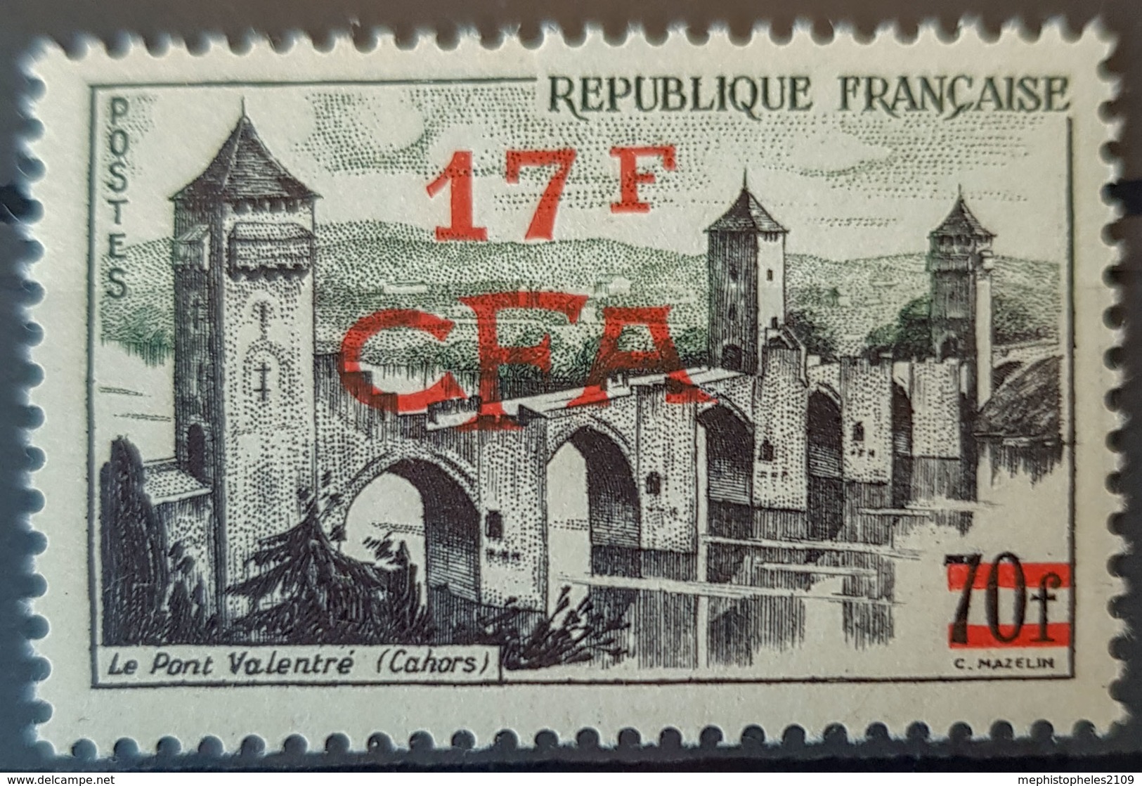 RÉUNION / CFA 1957/59 - MNH - YT 339 - 17F - Nuevos