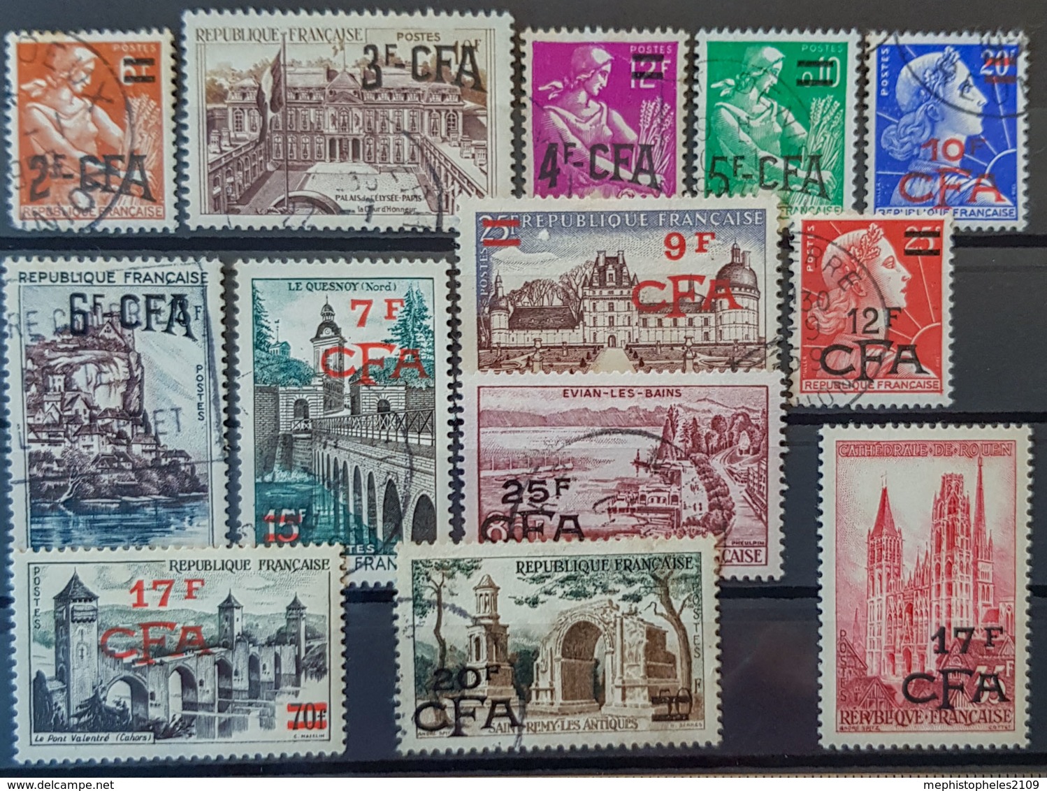 RÉUNION / CFA 1957/59 - Canceled/MLH - YT 331-341 - Complete Set - Gebraucht