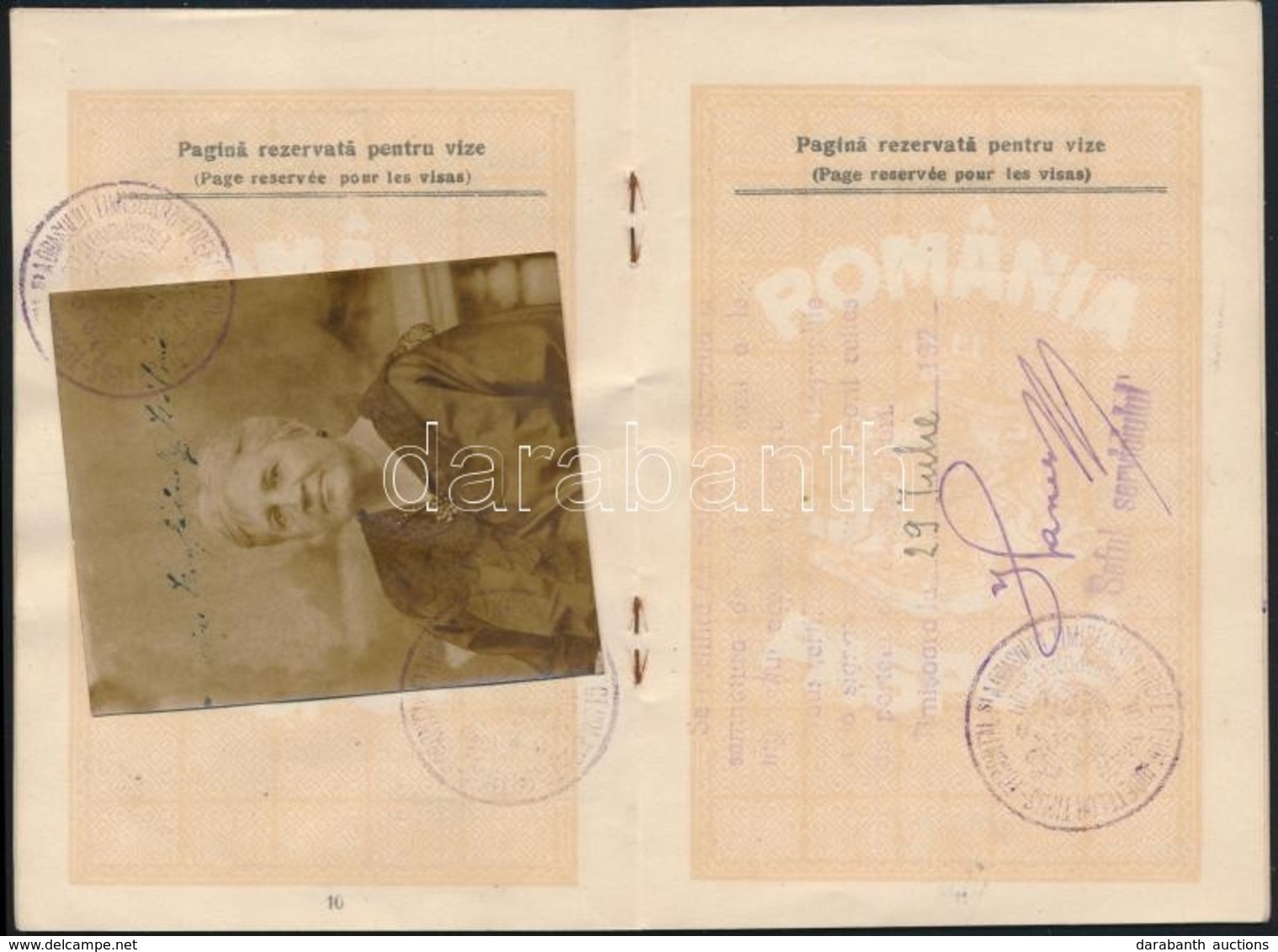 1922 Román útlevél / Romanian Passport - Ohne Zuordnung