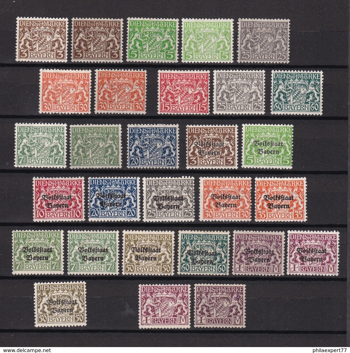 Bayern - 1916/19 - Dienstmarken - Sammlung - Ungebr./Postfrisch - Andere & Zonder Classificatie