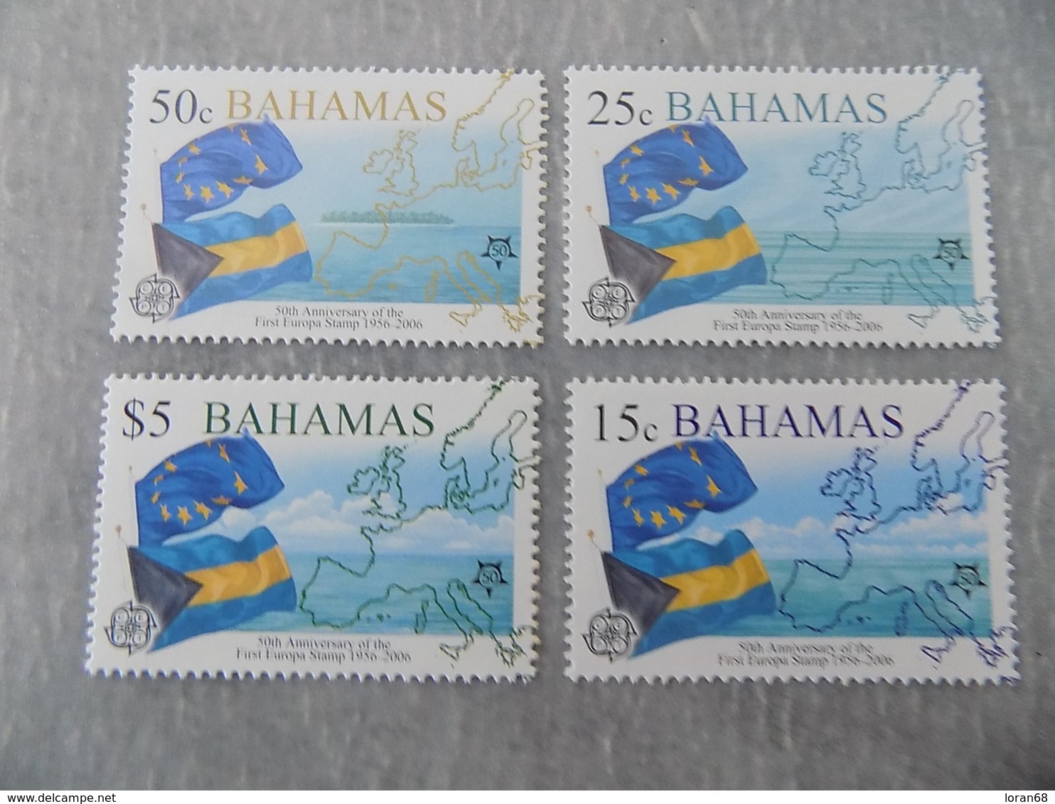 Série 4 Timbres Neuf Bahamas 2006 : Cinquantenaire Du Timbre EUROPA CEPT - Other & Unclassified