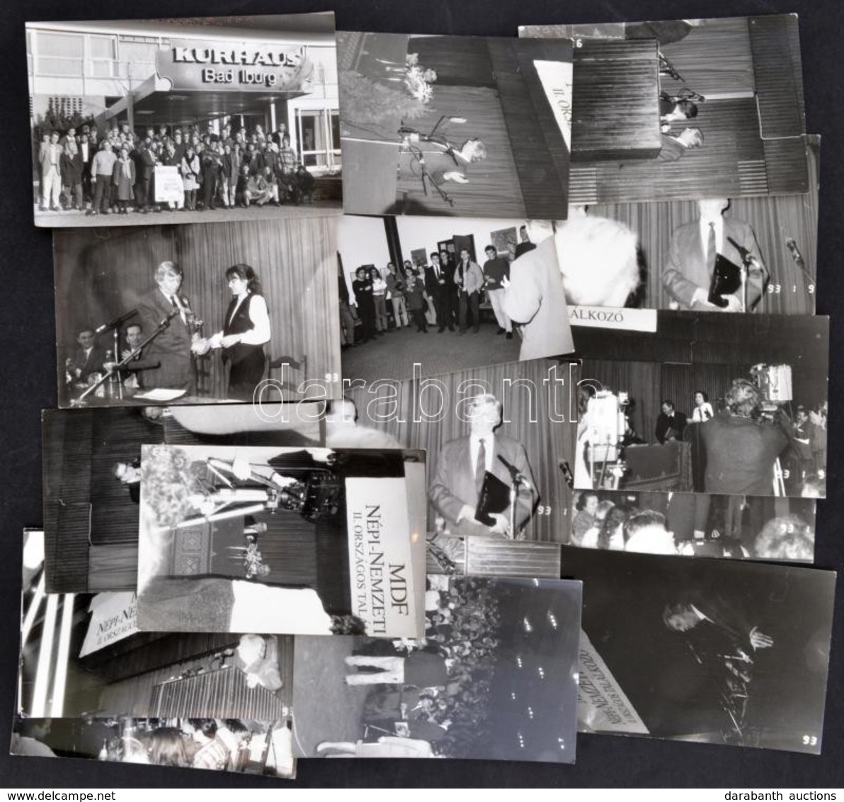 Cca 1991 Az MDFnépi-nemzeti Köre II. Országos Találkozón Készült 20 Db Fotó, Rajta Antall József, Csurka IStván és Még S - Sonstige & Ohne Zuordnung