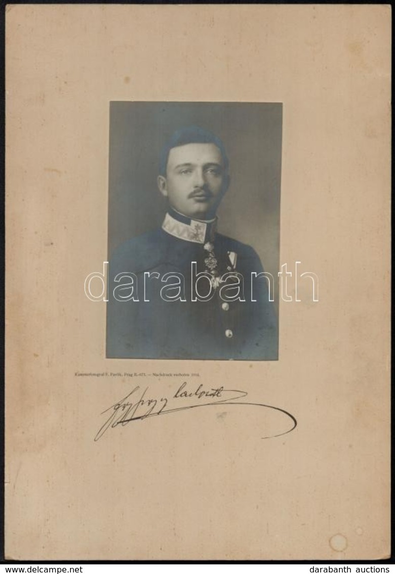 1914 Károly Főherceg (1887-1922) Későbbi IV. Károly (1916-1918) Magyar és Cseh Király, Osztrák Császár Fotója, Fotó Kart - Sonstige & Ohne Zuordnung