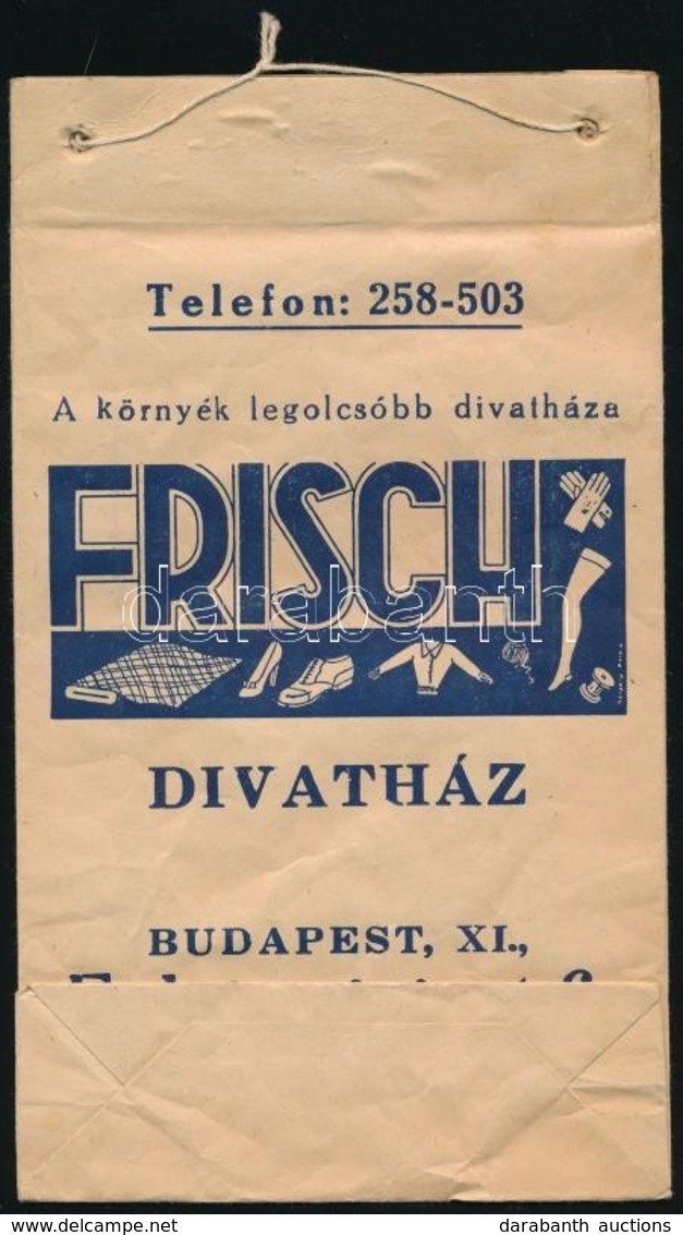Frisch Divatház (Bp. Fehérvári út) Reklámzacskó, Jó állapotban - Werbung