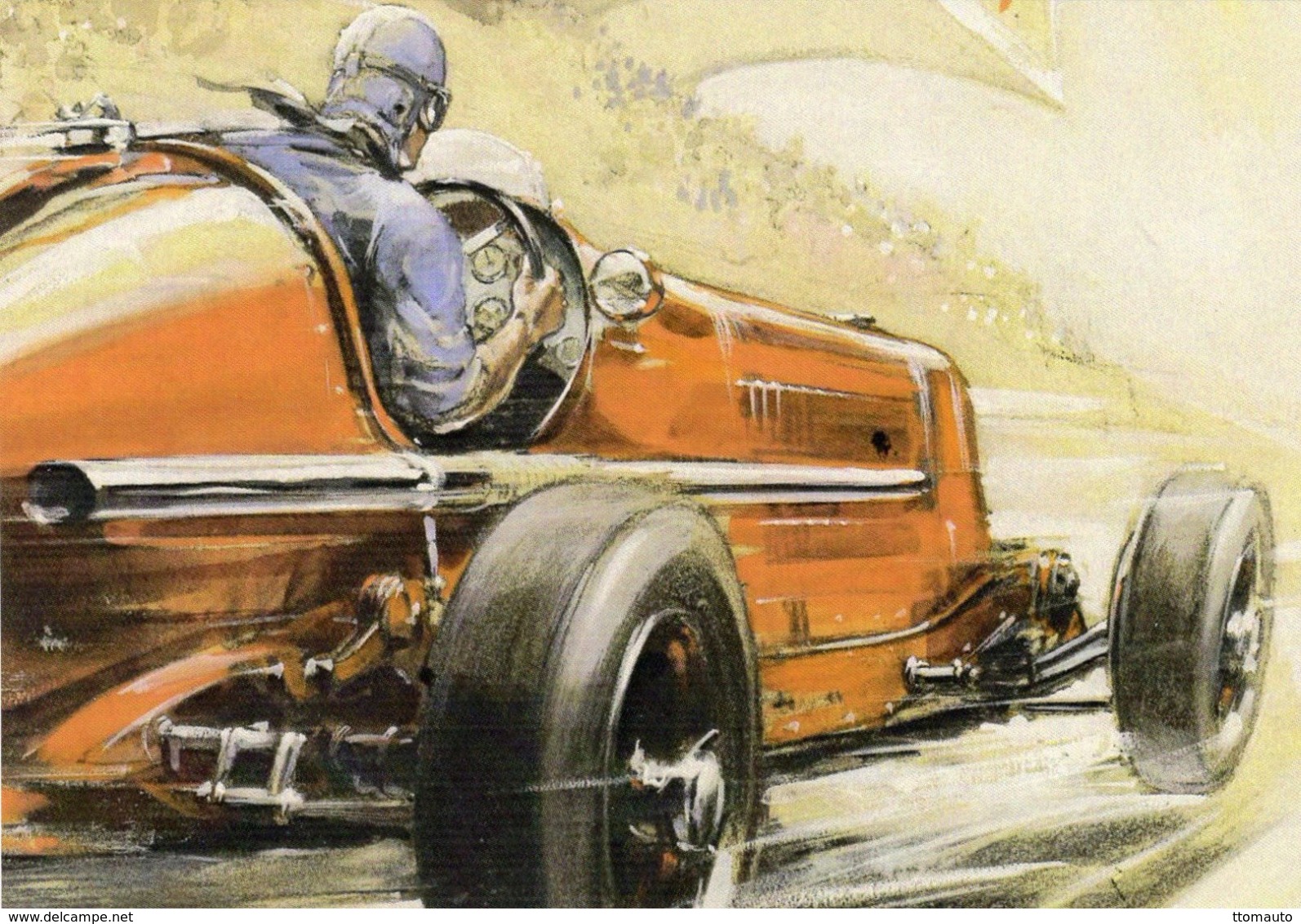 Fiat Grand Prix  -  Automotive Art Postcard - Carte Postale Modern - Grand Prix / F1