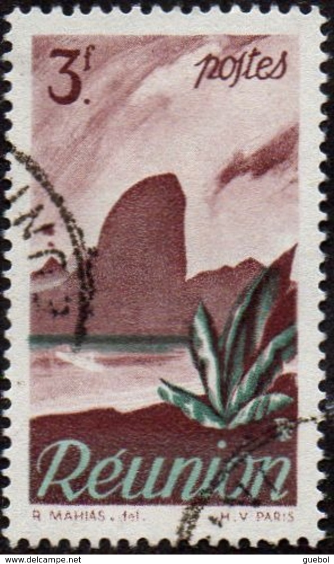 Réunion Obl. N° 272 - Détail De La Série émise En 1947 - 3f Brun-lilas Et Vert - Oblitérés