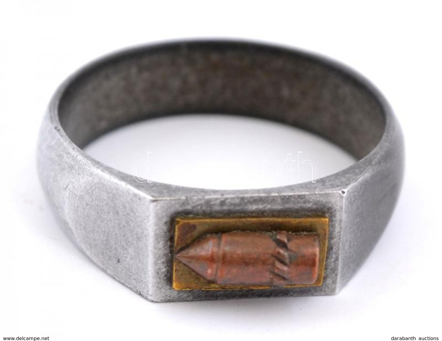 Katonai 'töltényes' Emlékgyűrű, Méret: 54 - Sonstige & Ohne Zuordnung