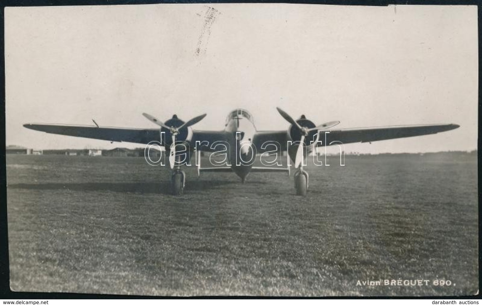 Cca 1938 Breguet Br.690 Típusú Harci Repülőgép, Körbevágott Fotólap, 8×13,5 Cm / The Breguet 690 Ground-attack Aircraft, - Otros & Sin Clasificación