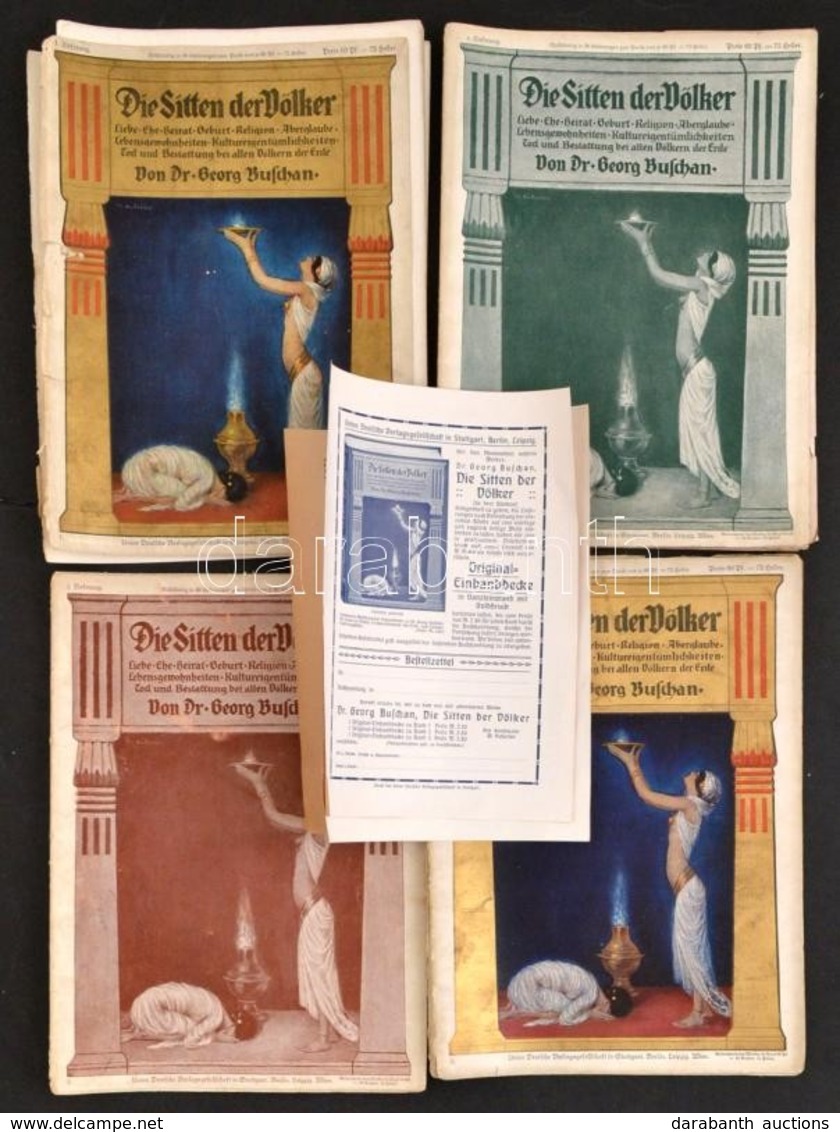 Cca 1910 Dr. Georg Buschan: Die Sitten Der Völker 1-56. Számok, 13.,23.,36.,47.,48 Számok Hiányoznak, összesen 51 Szám.  - Ohne Zuordnung
