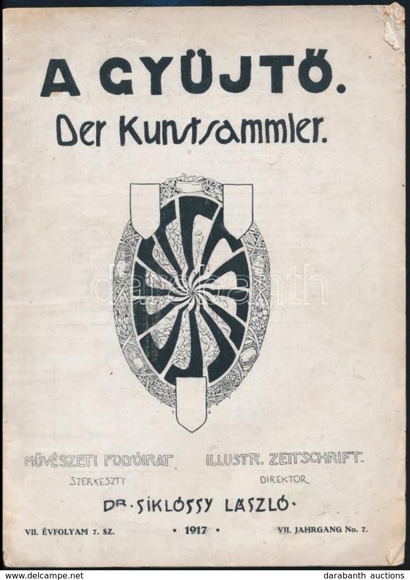 1917 A Gyűjtő. Der Kunstsammler. Művészeti Folyóirat. Szerk.: Dr. Siklóssy László. VII. évf. 7. Sz., A Lapszéleken Kis S - Ohne Zuordnung