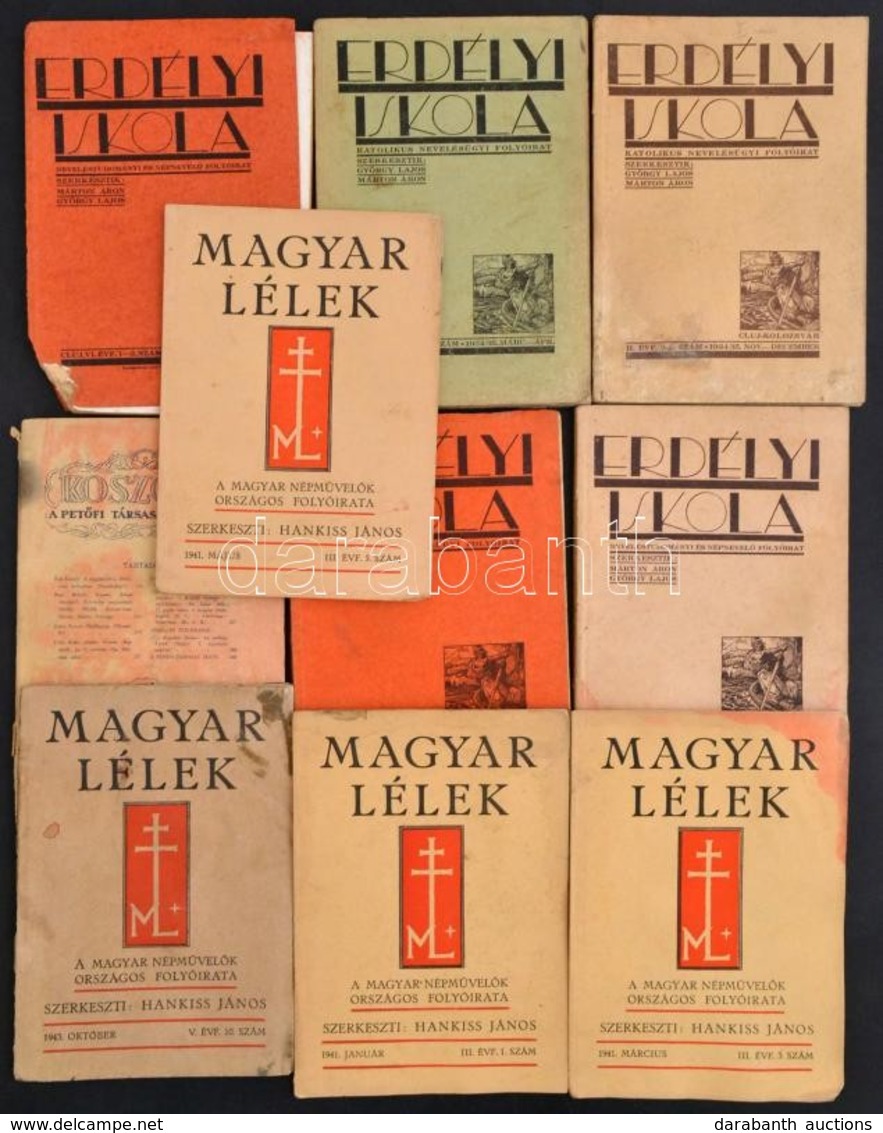 1934-1943 Magyar Lélek Folyóirat  4 Száma (V. évf. 10. Sz. 1943. Okt., III. évf. 1.,3.,5. Sz. 1941. Január,  Március, Má - Ohne Zuordnung