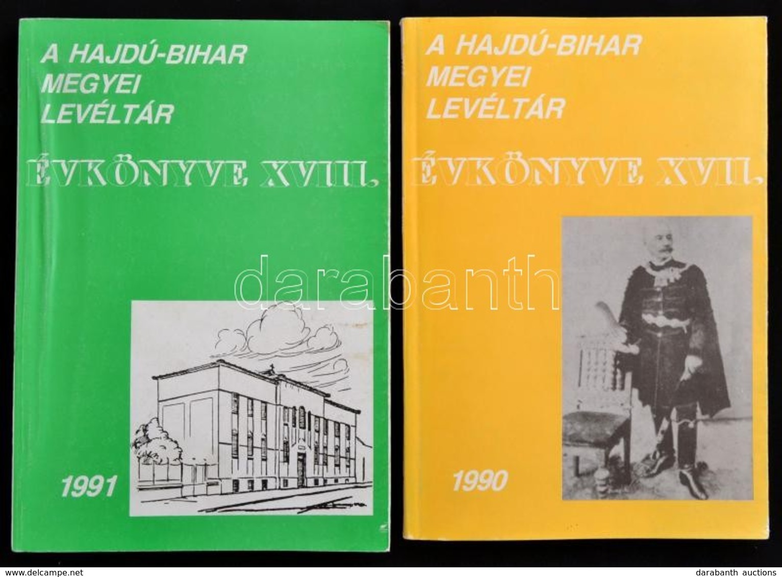 A Hajdu-Bihar Megyei Levéltár évkönyve XVII-XVIII. Kötet. 1990-91. Szerk: Gazdag István. Debrecen, 1990. Kiadói Papírbor - Ohne Zuordnung