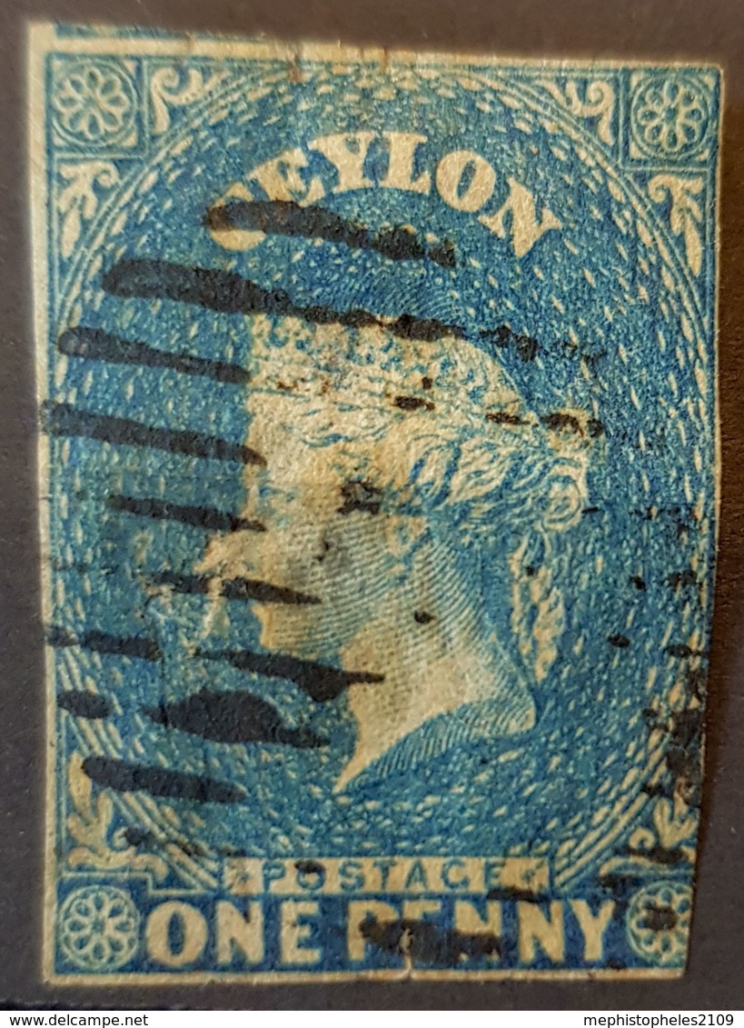 CEYLON 1857 - Canceled - Sc# 1 - 1p - Ceylan (...-1947)