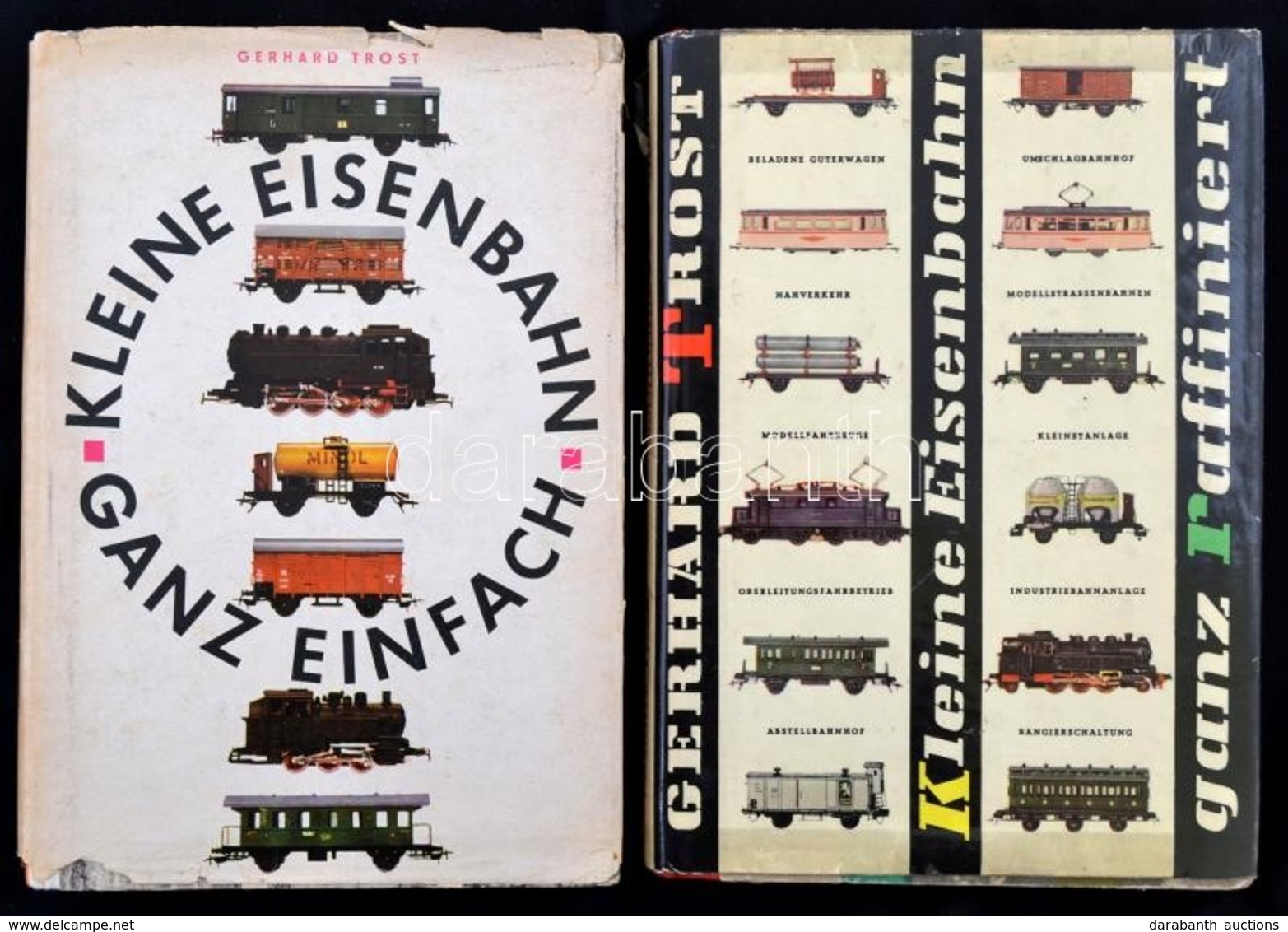 2 Db Német Nyelvű Vasútmodellező Könyv: Trost, Gerhard: Kleine Eisenbahn Ganz Einfach (1962); Trost, Gerhard: Kleine Eis - Ohne Zuordnung