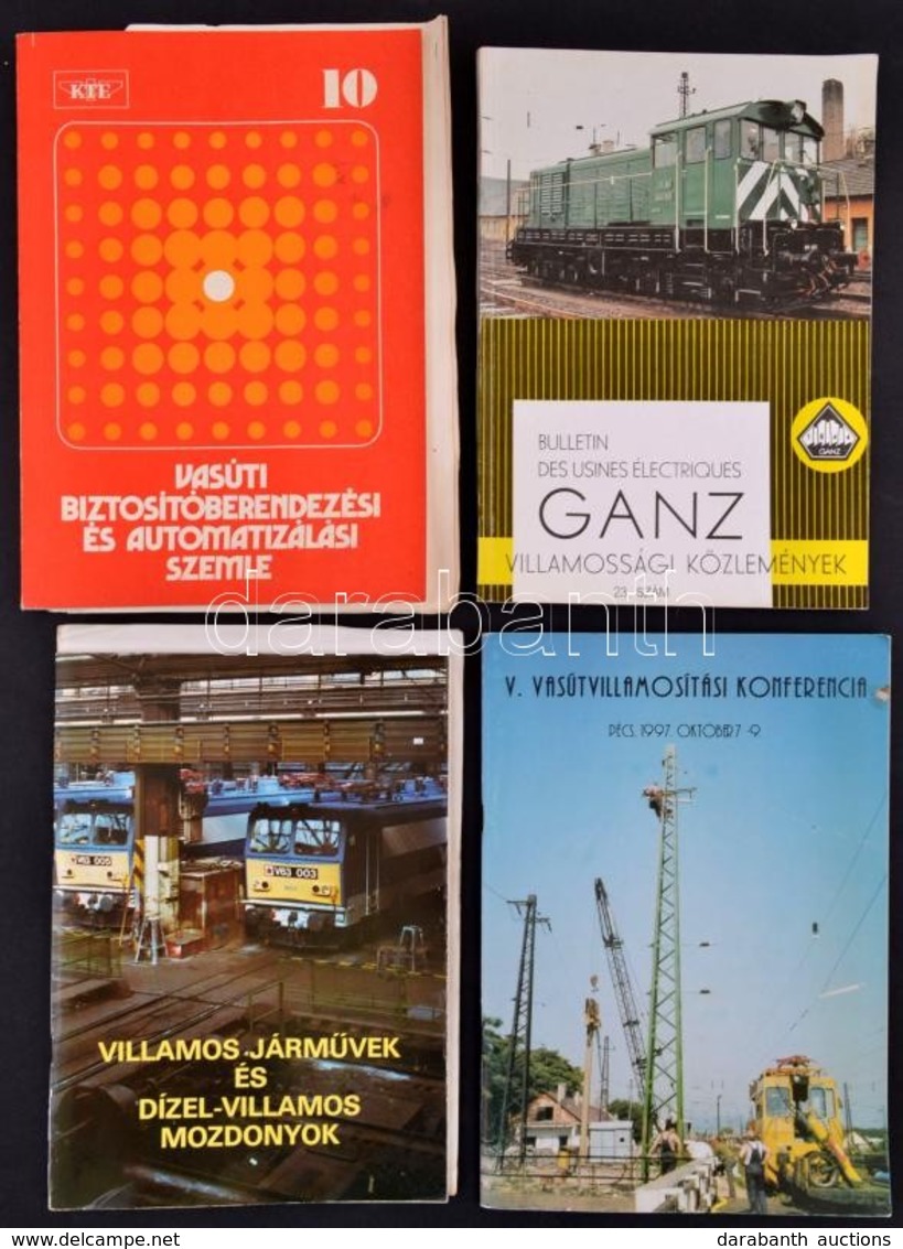 Cca 1982-1997 Vegyes Vasúttal Kapcsolatos Tétel, 4 Db: 
Cca 1982 Villamos Járművek és Dízel-villamos Mozdonyok. Bp., é.n - Ohne Zuordnung