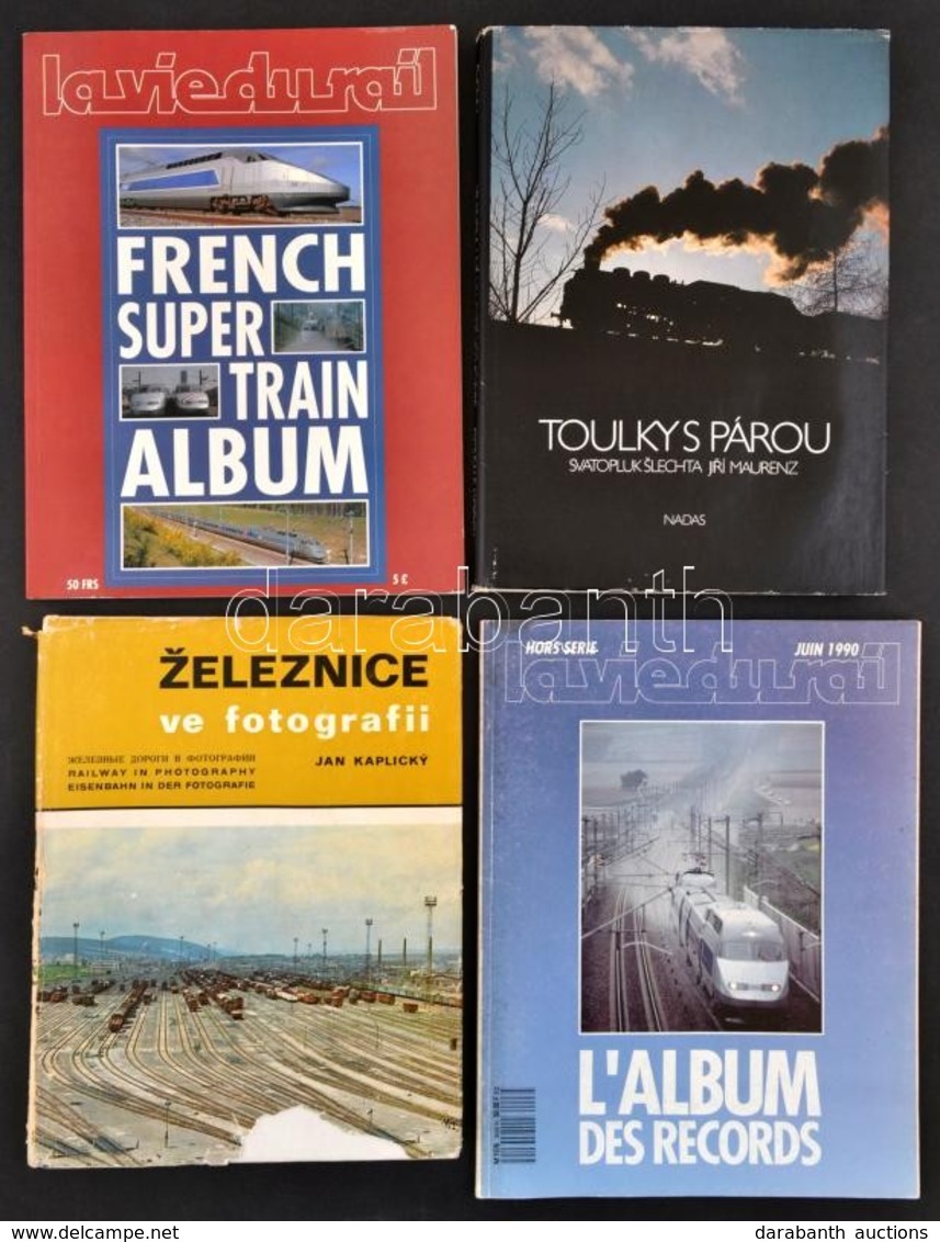 Vegyes Vasúti Könyv Tétel, 4 Db: 
La Vie Du Rail. 1990 Juin. L'Album Des Records. Francia Nyelven. Papírkötésben. 
La Vi - Ohne Zuordnung