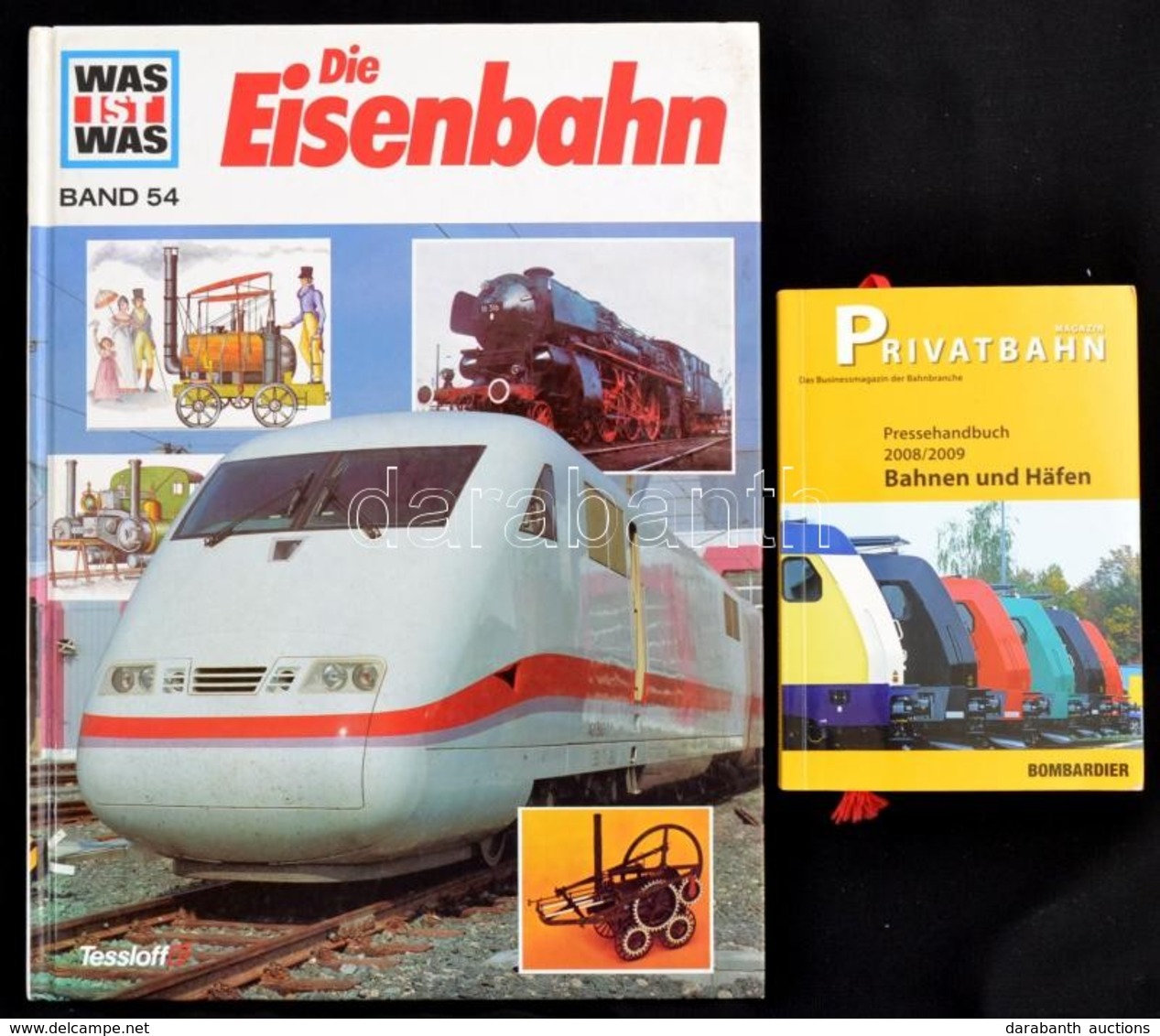 Hans Reichardt: Die Eisenbahn. Nürnberg, 1994, Tessloff. Német Nyelven. Kiadói Kartonált Papírkötés.+Pressehandbuch Bahn - Ohne Zuordnung