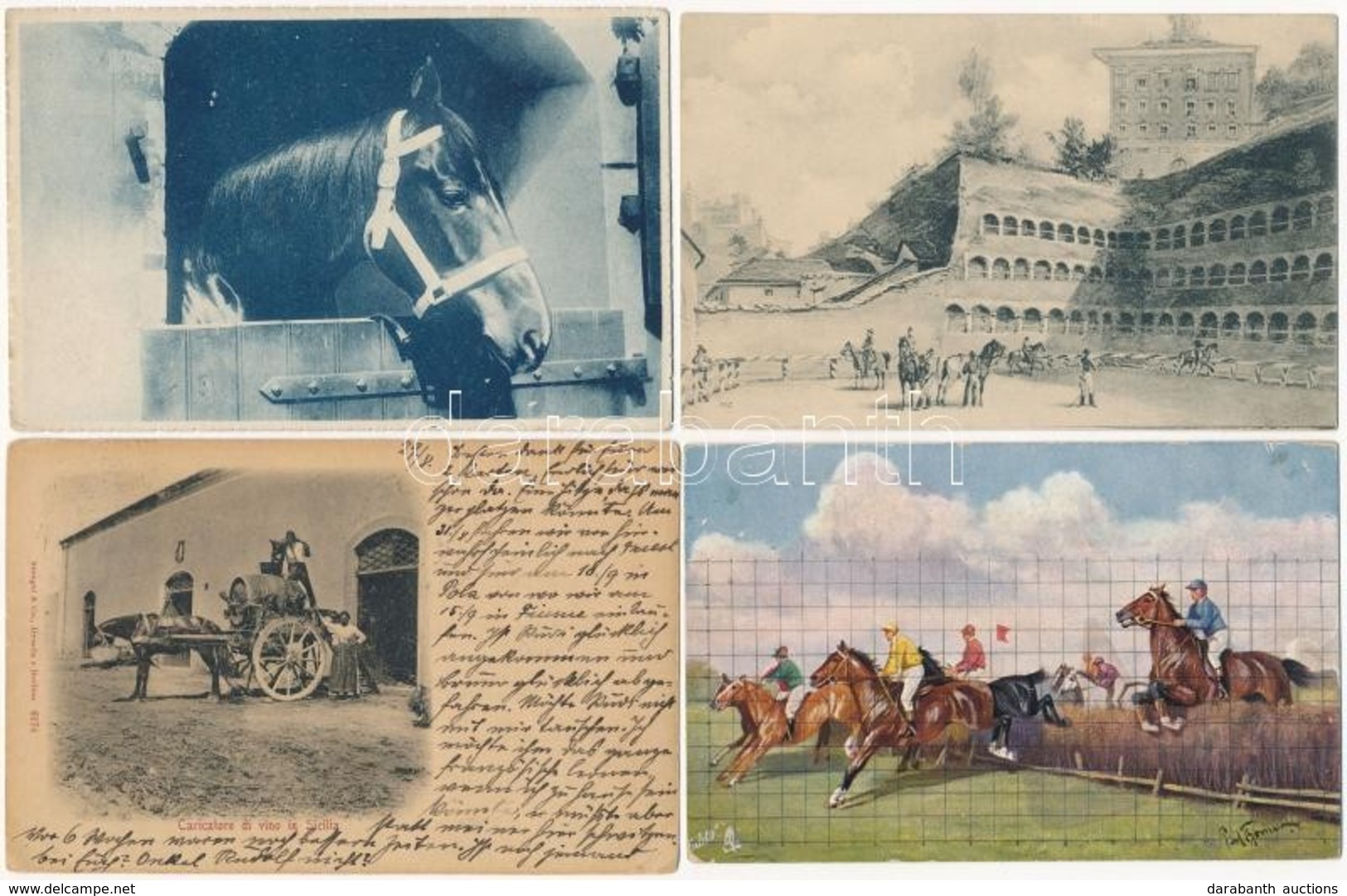 ** * 9 Db RÉGI Motívumlap: Ló / 9 Pre-1945 Motive Postcards: Horse - Ohne Zuordnung
