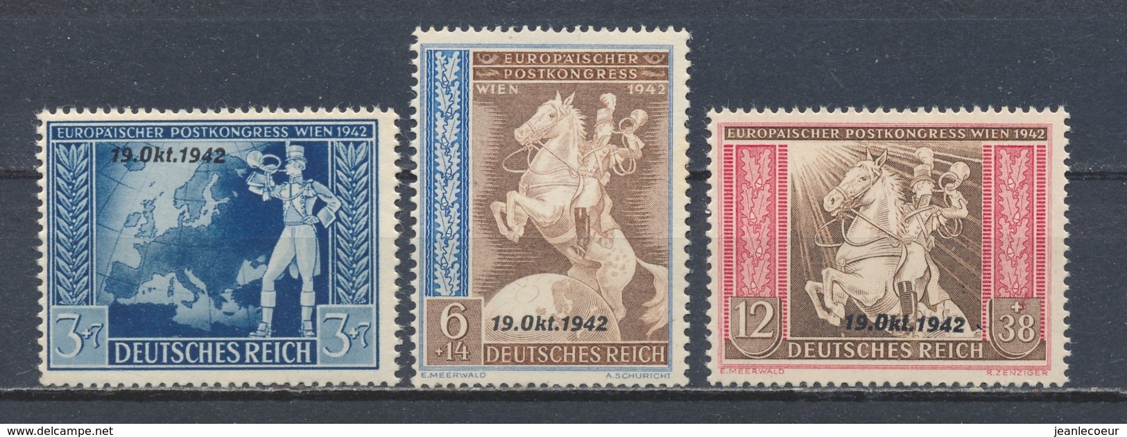 Duitse Rijk/German Empire/Empire Allemand/Deutsche Reich 1942 Mi: 823-825 Yt: 746A-748C (PF/MNH/Neuf Sans Ch/**)(4705) - Ongebruikt