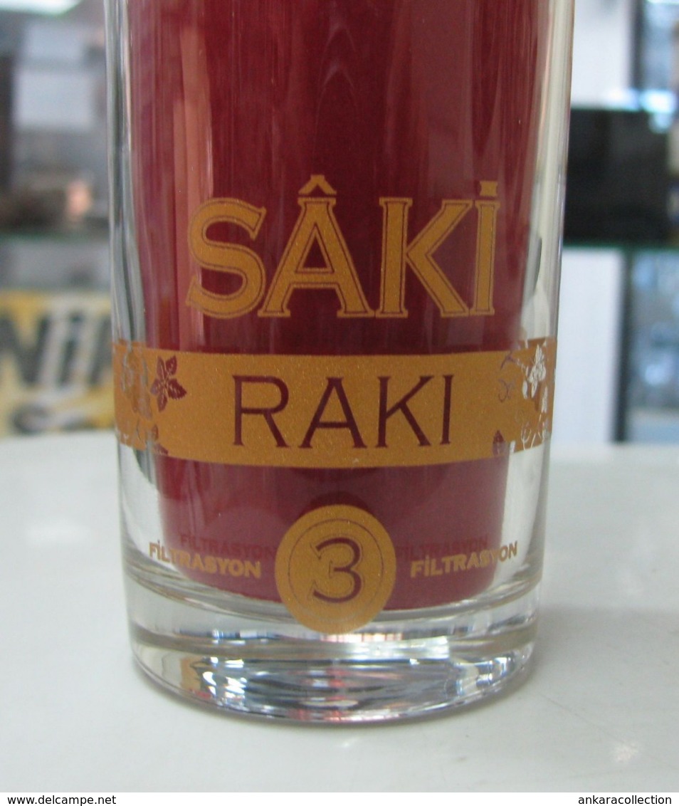 AC - SAKI RAKI 3 X FILTRATED / DISTILLED GLASS FROM TURKEY - Sonstige & Ohne Zuordnung