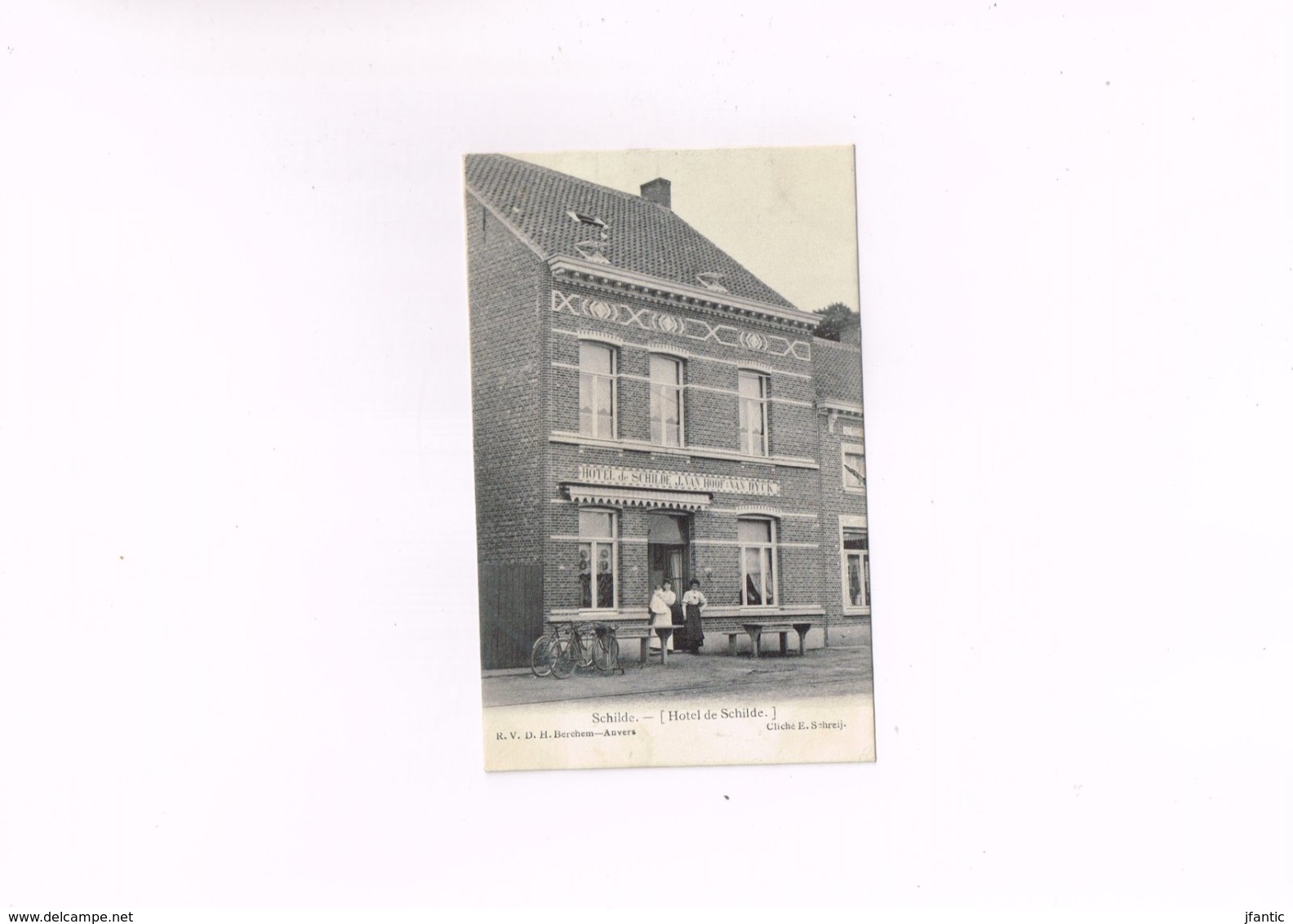 Schilde Hotel De Schilde R.V.D.H Berchem Anvers Cliché E.Schreij, Carte Postale Ancienne 1910-1920 - Schilde