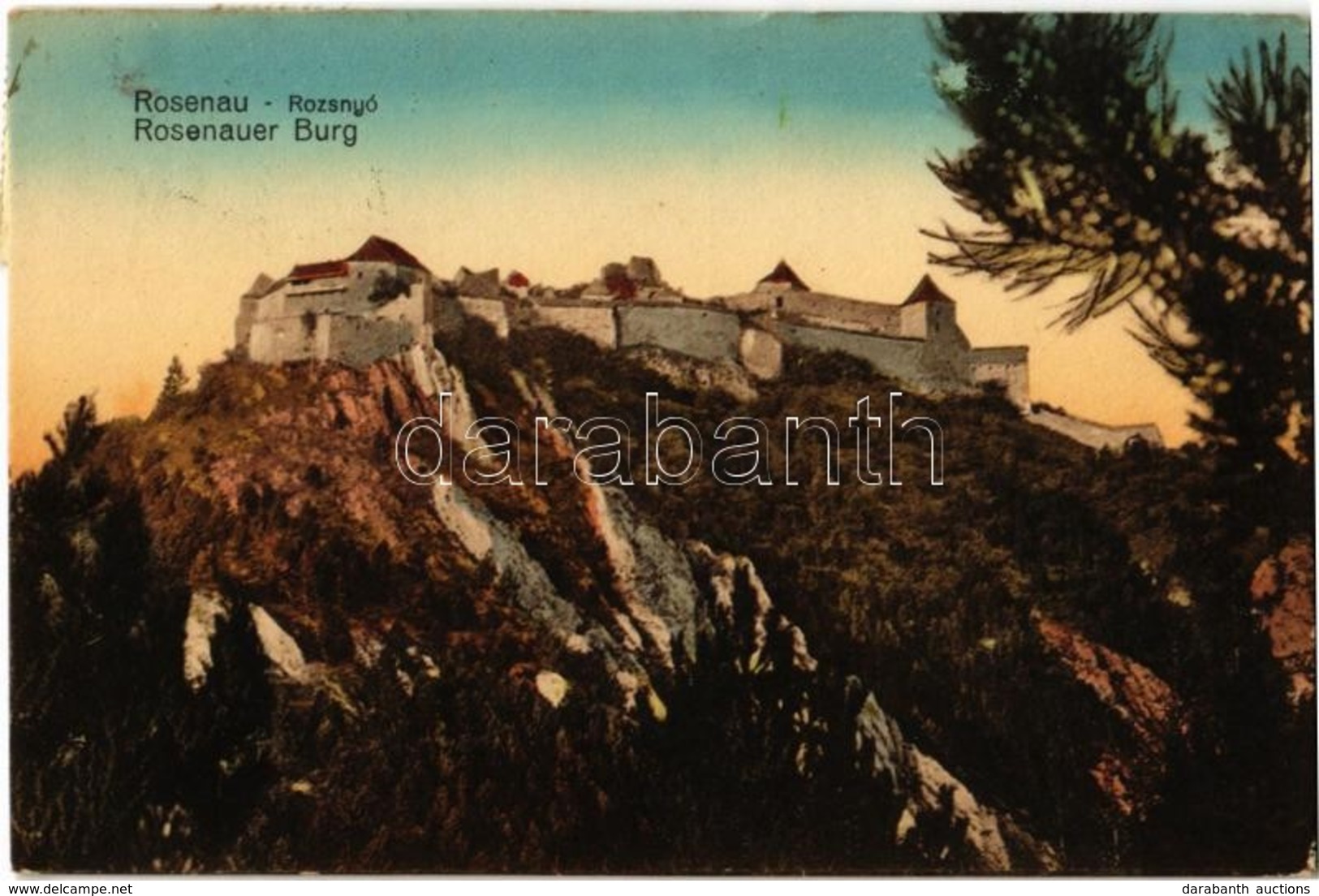 T2 1917 Barcarozsnyó, Rozsnyó, Rosenau, Rasnov; Burg / Barcarozsnyó Vára / Cetatea Rasnov / Castle - Ohne Zuordnung
