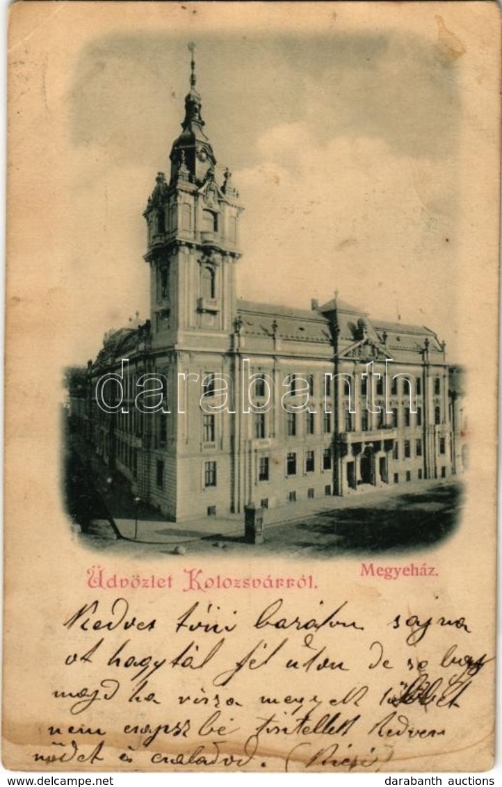 * T3 1899 Kolozsvár, Cluj; Vármegyeháza / County Hall (fl) - Ohne Zuordnung