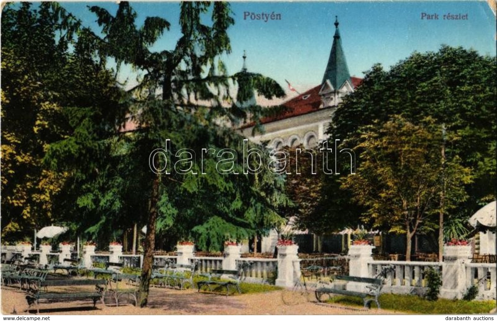 T2/T3 1916 Pöstyén, Pistyan, Piestany; Park (EK) - Ohne Zuordnung
