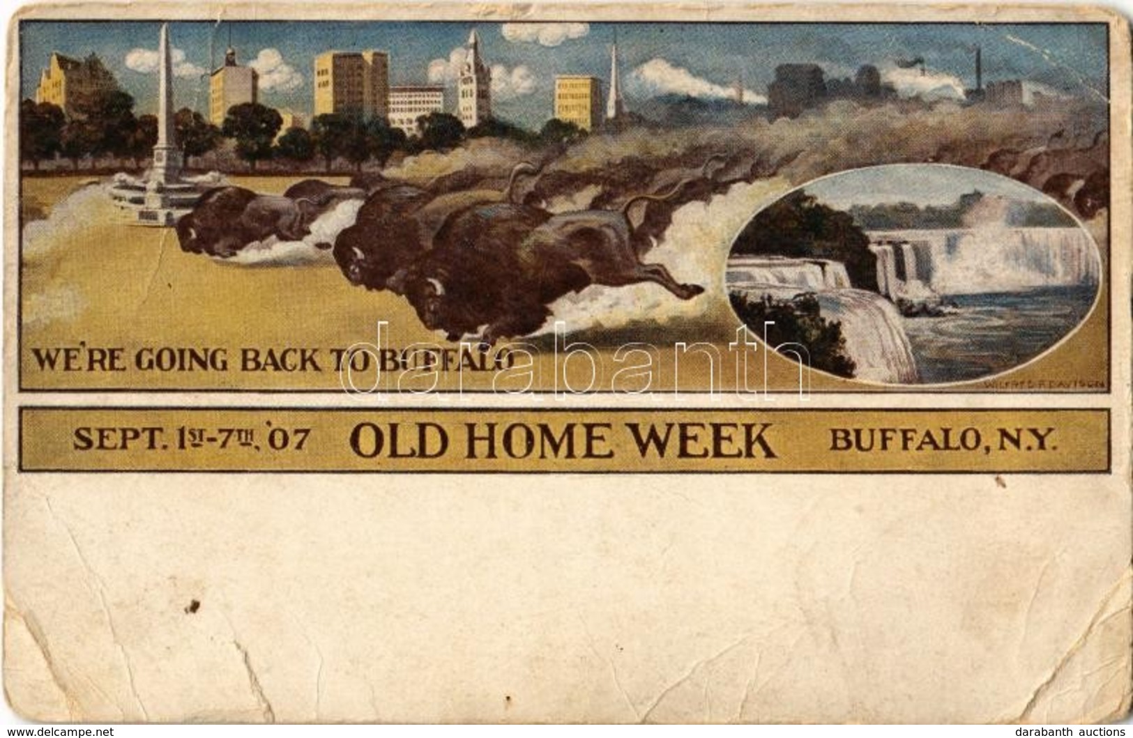 ** T3/T4 1907 Buffalo (New York), Old Home Week S: Wilfred F. Davison (tear) - Ohne Zuordnung