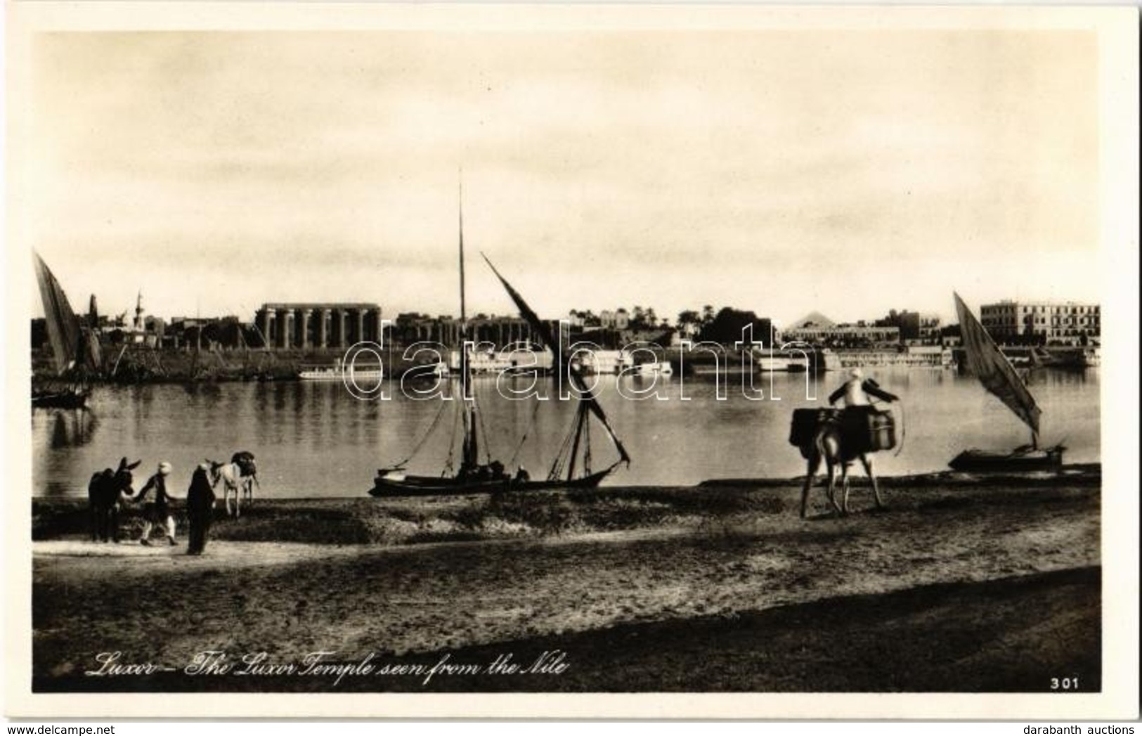 ** T1 Luxor, The Luxor Temple Seen From The Nile, Sailboats - Ohne Zuordnung