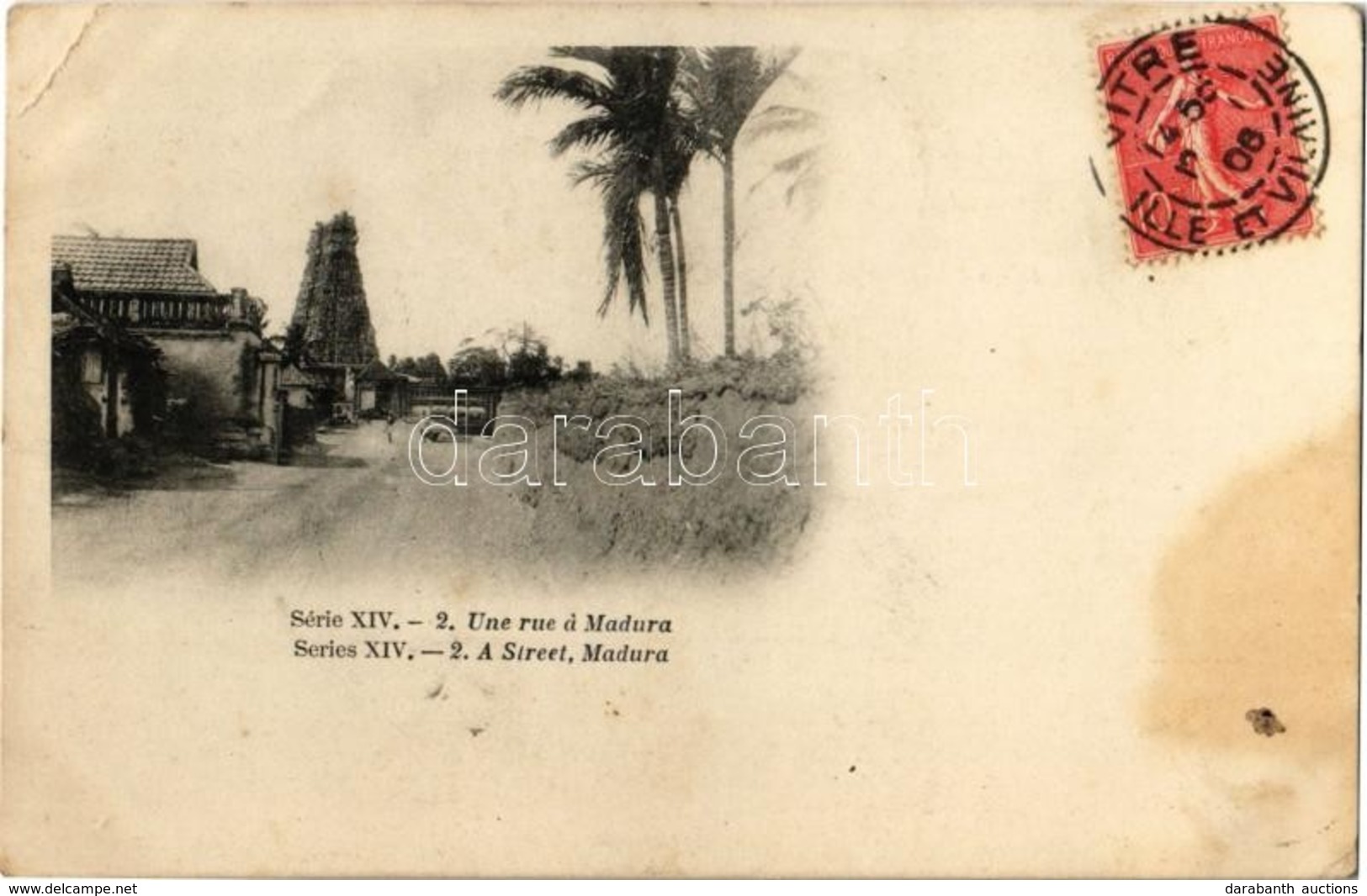 T2/T3 1906 Madurai, Madura; Une Rue / A Street. TCV Card (EK) - Ohne Zuordnung