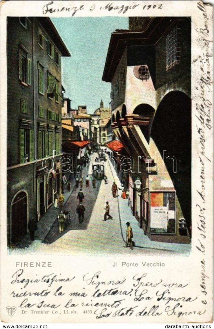 T3 1929 Firenze, Florence; Ponte Vecchio / Bridge, Street (tear) - Ohne Zuordnung