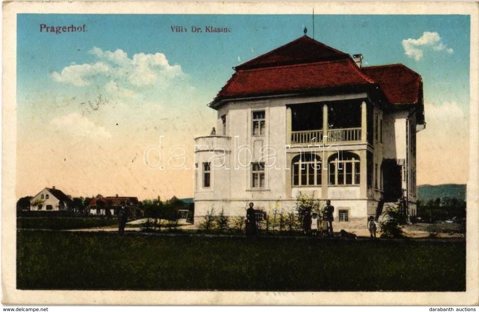 T2/T3 1915 Pragersko, Pragerhof; Villa Dr. Klasinc + 'Zensuriert K.u.K. Militärzensur Marburg' (EK) - Ohne Zuordnung