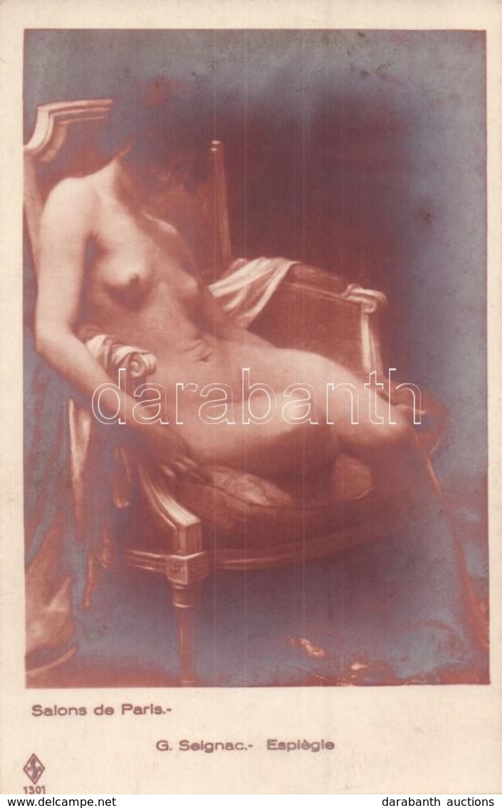** T2 G. Seignac - Espiegie / Erotic Nude Lady. Salons De Paris. 1301. - Ohne Zuordnung