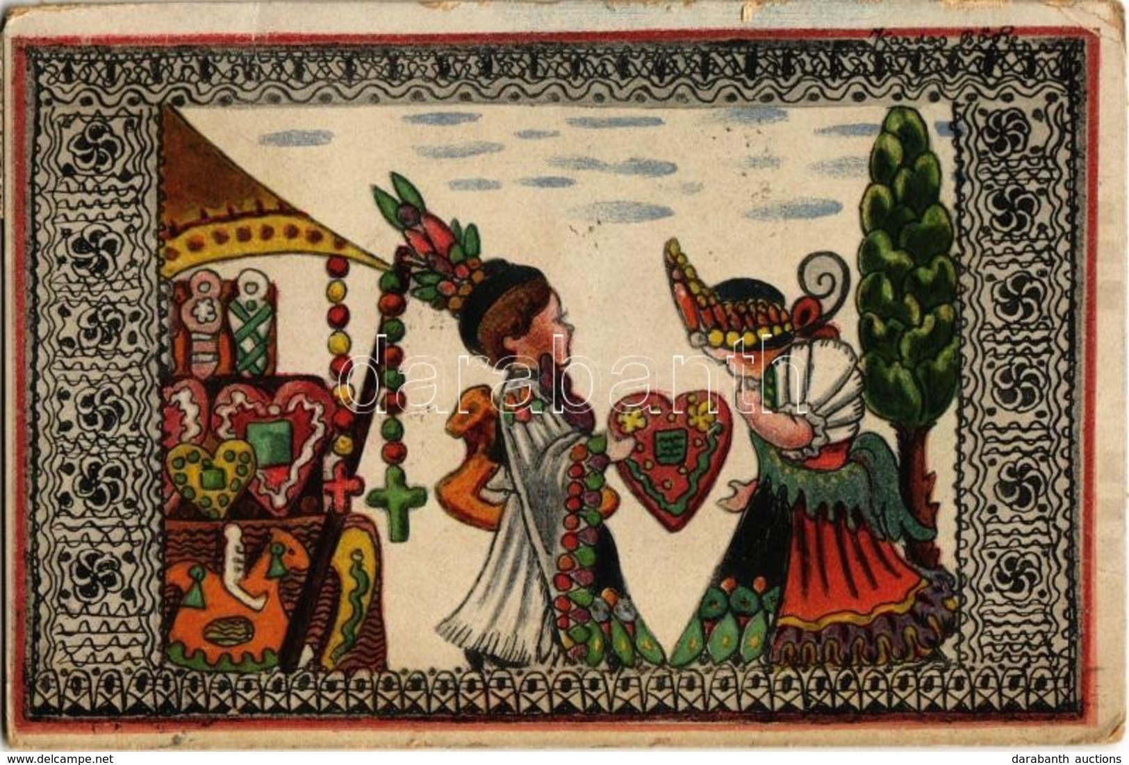 T3 1922 Magyar Népélet / Hungarian Folklore Art Postcard S: Kardos Böske (fa) - Unclassified