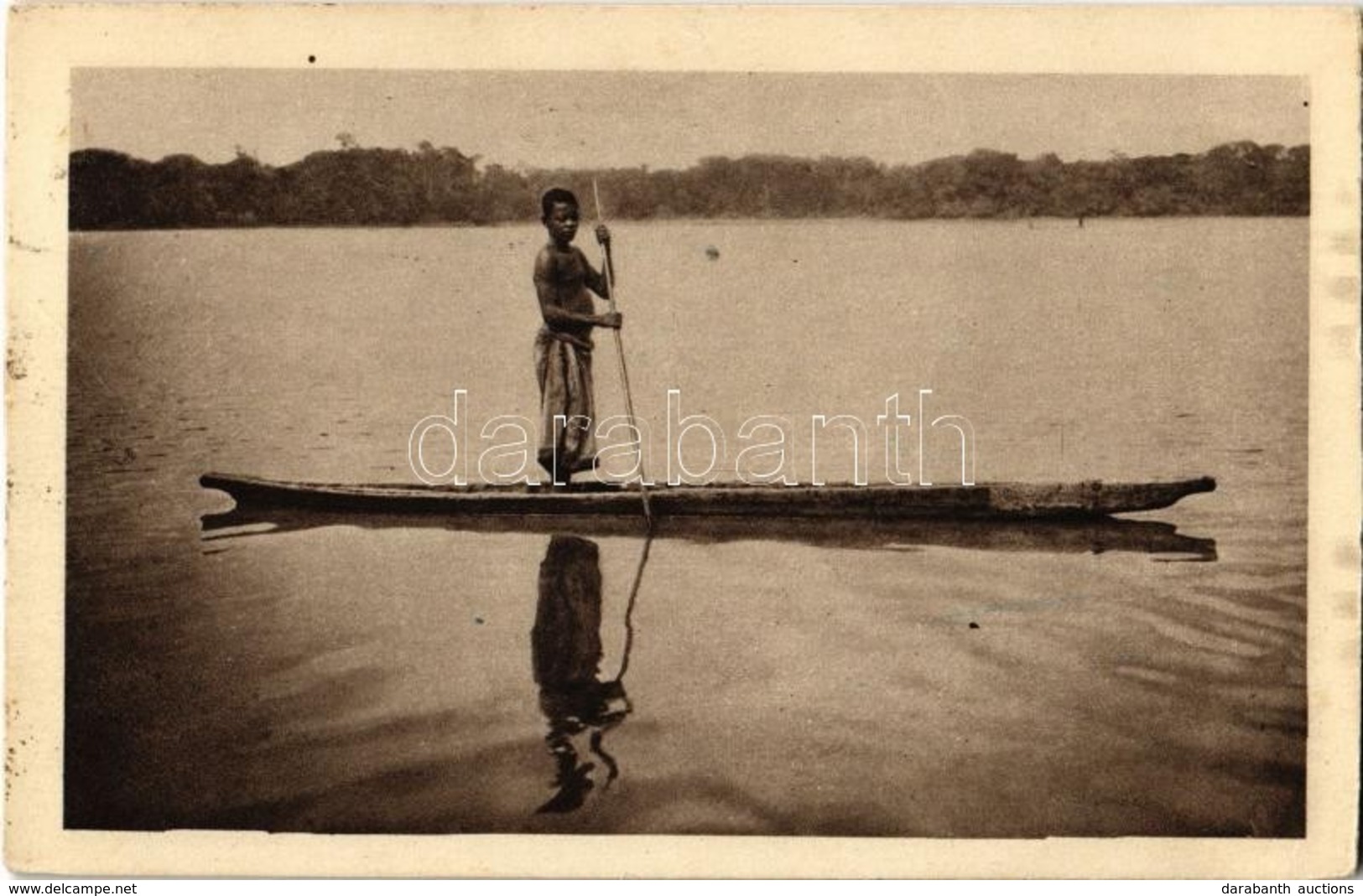 T2 1931 Gabon, Sur L'Ogooué / Boatman On The Ogooué River, Folklore - Ohne Zuordnung