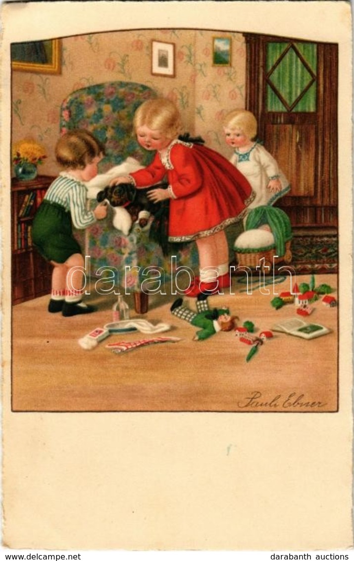 ** T2/T3 Children Art Postcard. D.A.G.B. No. 3238.  Litho S: Pauli Ebner - Ohne Zuordnung