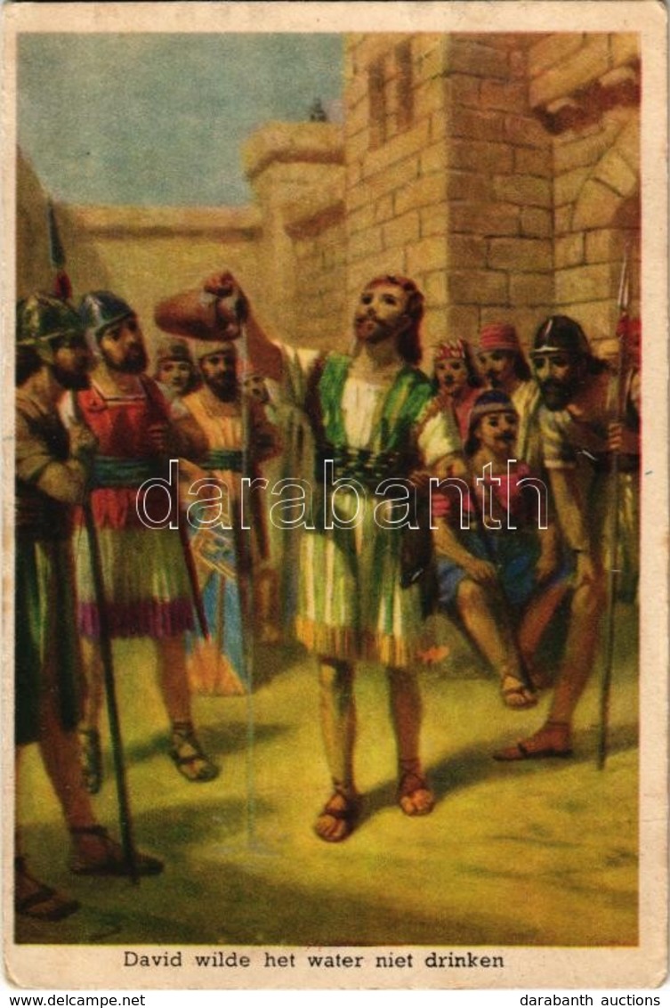 * 3 Db Képeslap Az Ószövetségből: Dávid Király. Judaika / 3 Postcards From The Hebrew Bible With Kind David. Judaica - Ohne Zuordnung