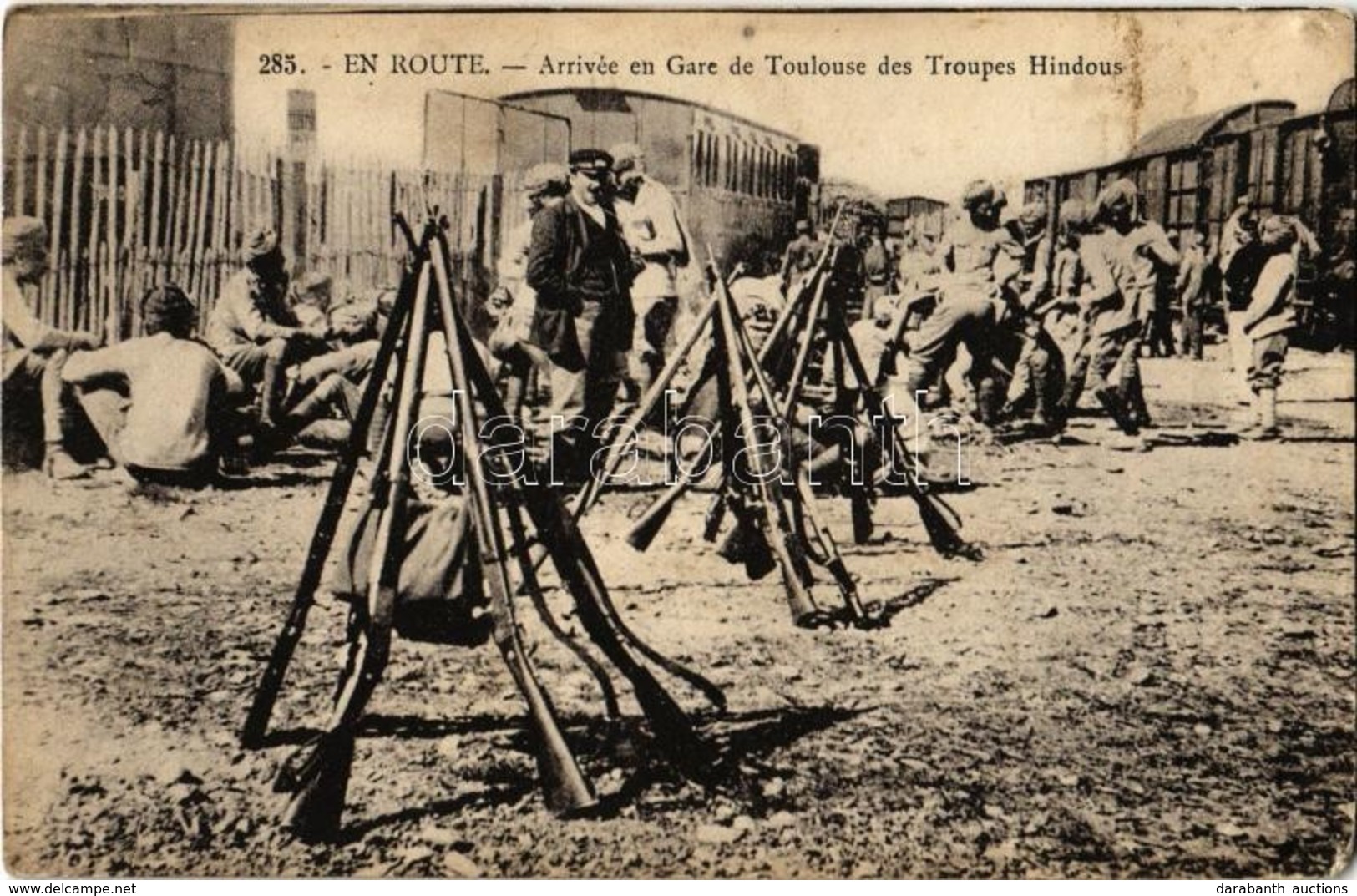 ** T2/T3 En Route, Arrivée En Gare De Toulouse Des Troupes Hindous / Indian Troops' Arrival At The Toulouse Railway Stat - Ohne Zuordnung